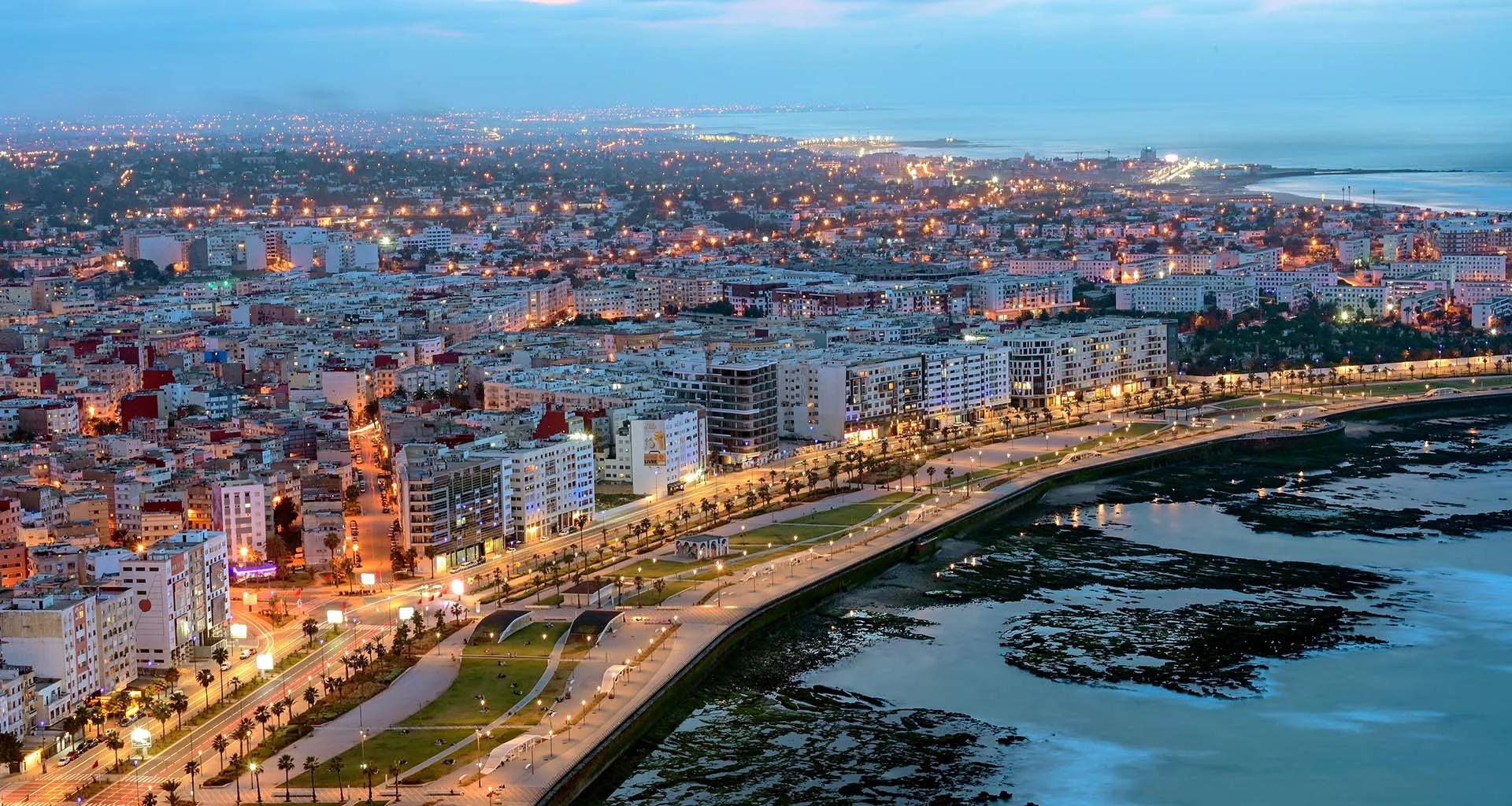 La corniche and Morocco Mall